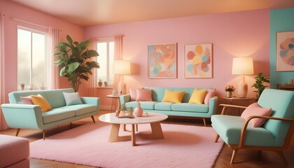 Photo interior modern design room 3d illustration