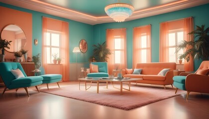Photo interior modern design room 3d illustration