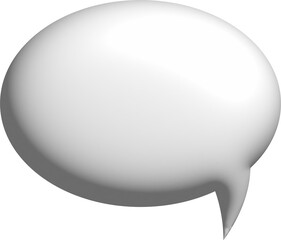 3d White Bubble Text Icon