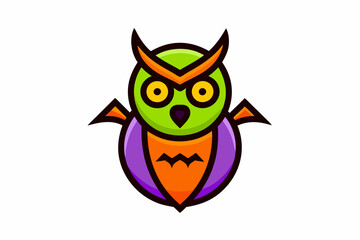  Spooky Halloween Owl Vector Icon | High-Quality Line Art Illustration