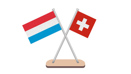 Switzerland Luxembourg Flag