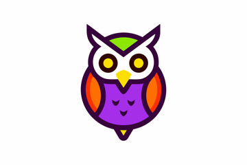  Spooky Halloween Owl Vector Icon | High-Quality Line Art Illustration