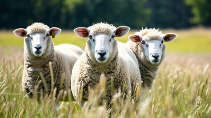 A sheep looking directly at the camera