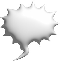 3d White Bubble Text Icon