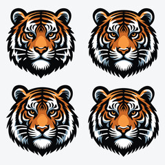 Tiger Vector Illustration Silhouette Collection