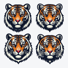 Tiger Vector Illustration Silhouette Collection