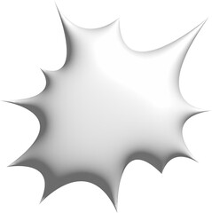 3d White Bubble Text Icon