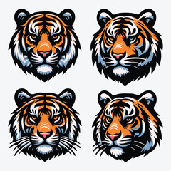 Tiger Vector Illustration Silhouette Collection