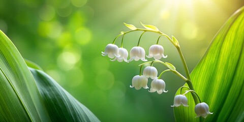 Bell shaped Beauty Enchanting Lily of the Valley AI-Generated Content