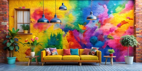 A picture on a wall informative Vibrant engaging AI Generative