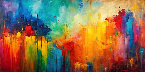 Fototapeta premium Abstract rough colorful multicolored art painting texture, abstract, art, painting, texture, colorful