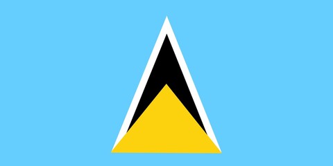 saint lucia flag, saint lucia flag illustration, country flag, flag