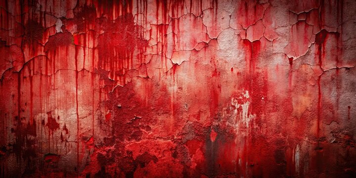 Scary red wall texture with old shabby blood paint and plaster cracks, red, wall, texture, background, scary, old, shabby, blood