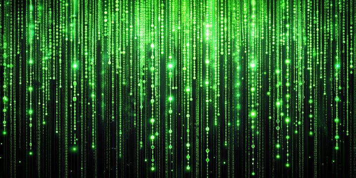 Matrix-like digital background with flowing green code, technology, futuristic, digital, coding, data, information, cyber