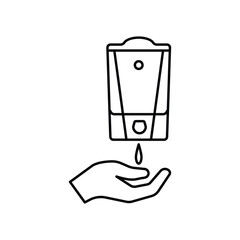 Washing hand with dispenser soap icon, cleaning icon vector illustration