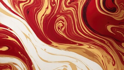 Fototapeta premium Abstract marbleized Red creative colors Beautiful paint with the addition of gold effect background