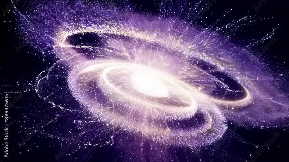 Aufkleber an explosion of stars bursting forth from the darkness and illuminating the otherwise black canvas o