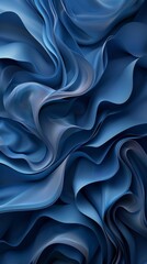 Obraz premium A blue background with wavy designs atop and bottom