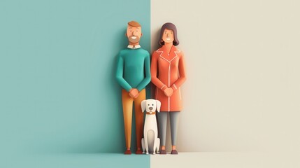 Fototapeta premium Comparing Life Insurance Policy Options: Term vs. Whole - Flat Design Illustration of Financial Concepts