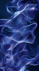 Fototapeta premium A blue background with smoke rising from its bottom Or A blue backdrop bearing smoke ascension from its base