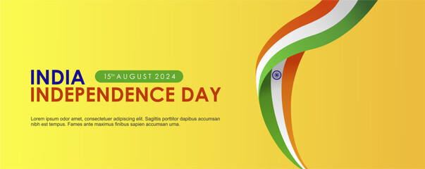 Celebrating 78th Independence Day of India 15 August 2024 Vector illustration. Design with tricolor Indian flag and 78 logo. India National Day Banner, Background, Template, Greeting, Poster. 