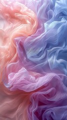  A background featuring wavy fabric in pink and blue hues, with an expansive lower portion