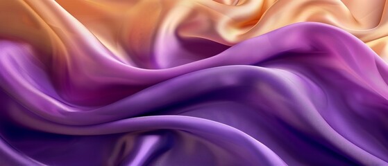 Fototapeta premium A tight shot of a purple-yellow fabric with a hazy pattern at its bottom The bottom left corner of the image houses a blurry design