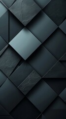 Obraz premium A monochrome wallpaper featuring a central motif of interlinked squares and rectangles