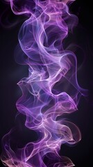 Obraz premium Purple smoke against a black background or Black background with purple smoke