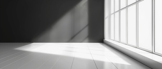 Obraz premium window lets in light from its side