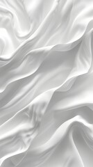 Obraz premium A tight shot of a white fabric with waves running along its upper and lower edges