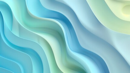Obraz premium Abstract 3D Background with Light Blue to Light Green Gradient