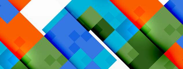 Dynamic colorful squares background. Vector Illustration For Wallpaper, Banner, Background, Card, Book Illustration, landing page