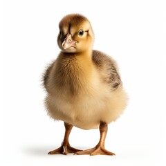 Fototapeta premium fluffy chick on white background