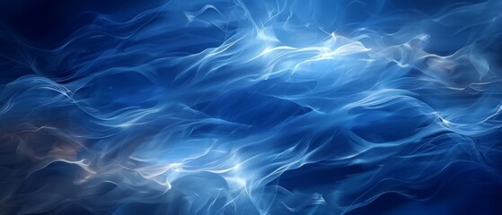 one blue with white swirls