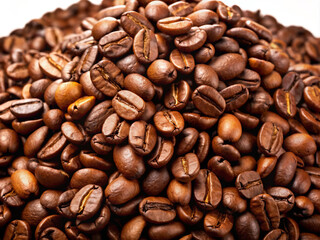 Obraz premium coffee beans background, beans, caffeine, drink, roasted, cafe, food, macro, dark, black, aroma, espresso, coffee beans, close-up, mocha, texture