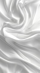 Fototapeta premium A tight shot of a white fabric with undulating waves on its texture Soft to touch