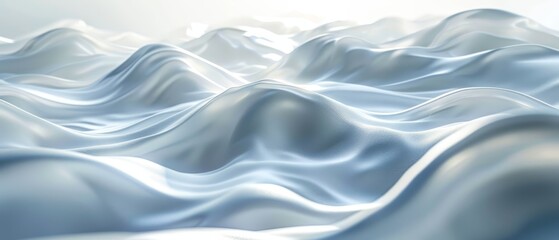 Fototapeta premium A tight shot of a wave of white fabric, illuminated by a brilliant light situated behind