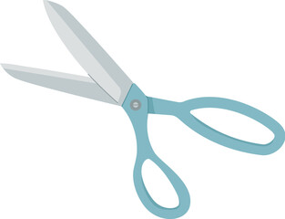 Tailor craft scissors tool, hand drawn tailor craft tool design, doodle embroidery decoration object, cartoon sewing accessories element, flat dressmaking supplies illustration,