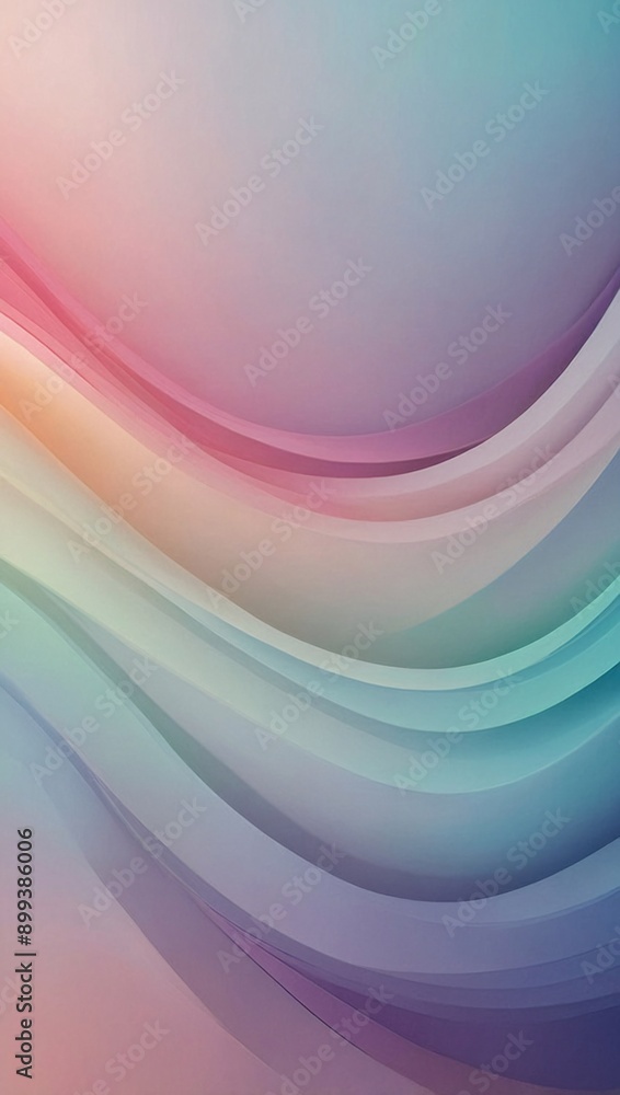 Aufkleber pastel gradient background with colorful abstract design. wallpaper and presentation template. high 