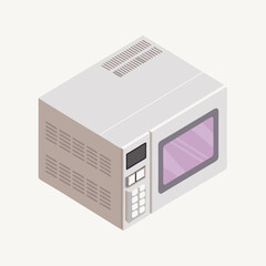 Isometric microwave oven on a isolated white background (13)