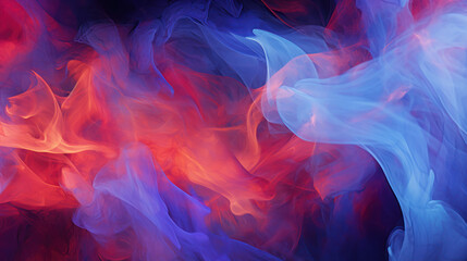Fototapeta premium Abstract swirl of colors with a smooth, flowing texture. Mainly shades of blue, purple, pink, and red blend into each other, creating a vibrant and dynamic effect.