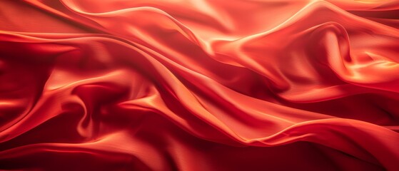 Obraz premium A crisp close-up of a red fabric, superimposed with a soft, slightly blurred version of the same