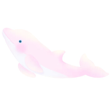 recommend clip art: Pink Dolphine cartoon pastel style illustration Cute ocean whale fish Hand drawn