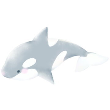 recommend clip art: Killed whale cartoon pastel style illustration Cute ocean whale fish Hand drawn