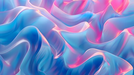 Obraz premium Colorful Abstract Background Featuring Pink and Blue Multicolored Wavy Surfaces