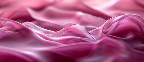 Fototapeta premium A tight shot of a pink fabric featuring a hazy depiction of a wave embedded within it