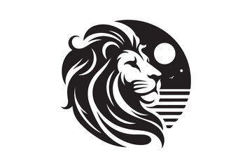 Minimal, Stylish Modern Trendy Creative Vector Silhouette of  Lion illustrations