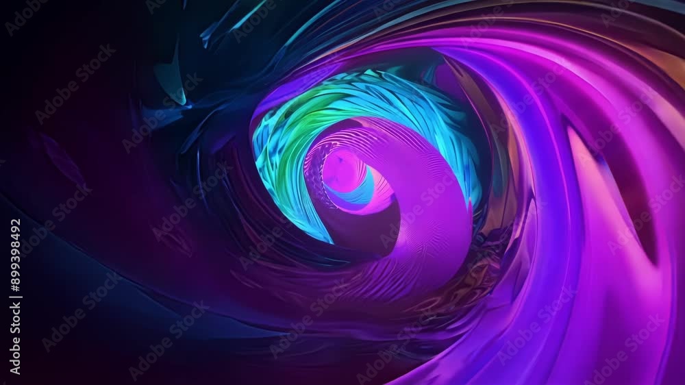 Poster a surreal journey through a world of constantly changing bending shapes each one more captivating th