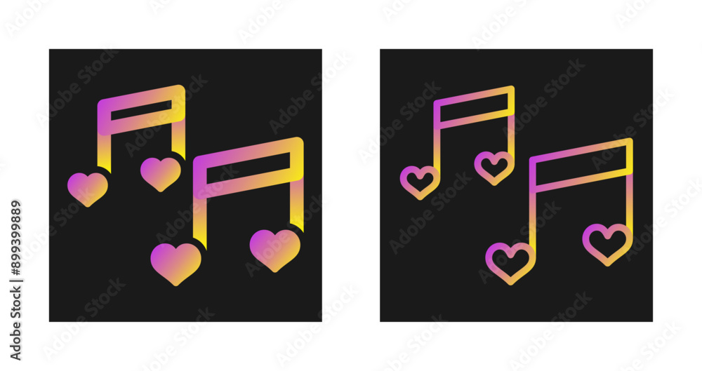 Canvas Prints romantic music vector icon